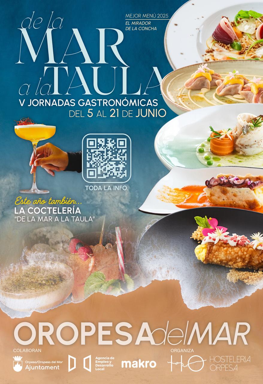 Oropesa del Mar celebrará del 5 al 21 de junio las V Jornadas de la Mar a la Taula con 14 menús gastronómicos y la incorporación de La Coctelería